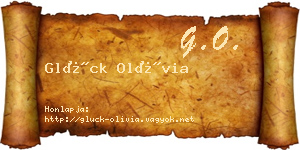 Glück Olívia névjegykártya